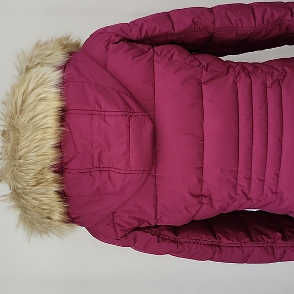 Halitech Hooded Puffer Coat Magenta Size Small - Picture 7 of 15